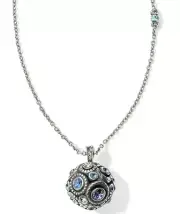 NWT Brighton HALO SPHERE Ball Blue Purple Crystal Long Necklace MSRP $78