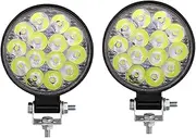 SUV LED Work Light Engineering Car Headlight 48W LED Front Spotlight 12V Car LED Searchlight for Truck Work Vehicle Work Light(Y14 2 pcs)