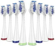 Replacement Toothbrush Heads for Waterpik Complete Care 5.0/9.0 (CC-01/WP-861), STRB-8WW, (8-Pack, White)