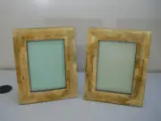 Bard White Bone Photo Frames 6"x 4" Photos Hunting Lodge Cabin New Set of 2