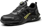[SDEQA] Safety Works Trainers Mens Womens Steel Toe Cap Shoes Lightweight Non Slip Breathable Industrial Sneakers Wear-Resistant