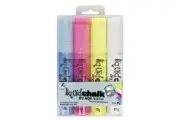 Texta Lquid Chalk Marker Jumo Assorted Wallet 4 Chisel Dry Wipe