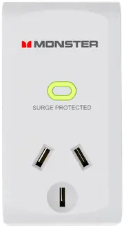 Monster Single Socket Surge Protector (White)