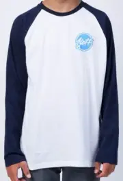 New Neff Boy's Youth Tagger Raglan Shirt Medium White Blue