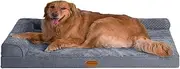 Orthopedic Dog Bed,Memory Foam Dog Bed,Crate Pad with Large Size 100x60x16 cm for Medium Pets,Breathable Removable Cover