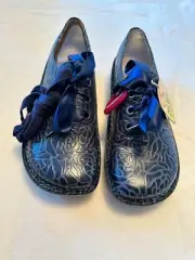 Alegria PG Lite EU 40 Abbi Shoes Navy Embossed Rose Leather ABB-531 9.5 10