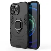 For iPhone 13 Pro Max Case,Shockproof Armour Cover,Magnetic Ring Holder,Black