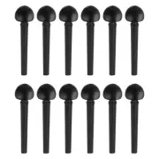 12 Pcs Ebony String Violin Tuning Pegs Acoustic Guitar Replacement Parts