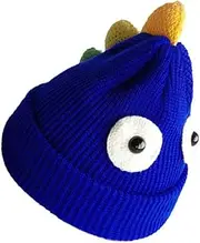 [Holibanna] Wool Cap Cable Knit Hat Spider Beanie Weird Knitted Beanie Hat Wolf Head Wacky Frog Hats Chunky Beanie Hat Hat Bunny Hat Bucket Hat Bonnet Warm Cartoon Cap Yarn Blue