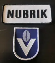Essendon Football Club1985-88 VFL & NUBRIK Bombers jumper sponsor patch set AFL