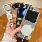 Heart Pattern Phone Case For Samsung Galaxy Z Flip6 Flip5 Flip4 3 Magnetic Cover