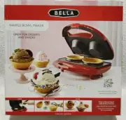 Bella Waffle Bowl Maker ~ Ice Cream Sundae ~ Dessert ~ Brand New Sealed Box