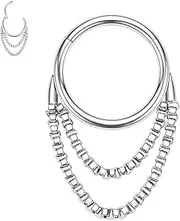 [AROWRO] Helix Rook Earrings Double Open Stack Sleeper Earring 316L Surgical Steel 16G 7mm 8mm 10mm CZ Daith Cartilage Tragus Piercing Jewelry Septum Clicker