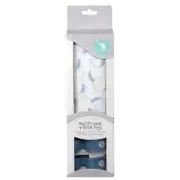 All4Ella Muslin Wrap Whale & 2 Pram Pegs Blue