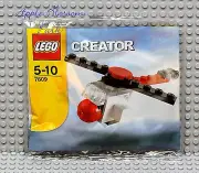 NEW Lego Creator MINI HELICOPTER Set 7609 - Red Black White Police Copter - RARE
