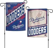 Los Angeles Dodgers WinCraft Cooperstown Edition Team Logo Premium 2 Sided Garden Flag, 12" x 18"