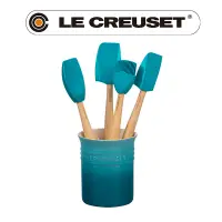 在飛比找PChome24h購物優惠-LE CREUSET-耐熱矽膠經典鏟具組(加勒比海藍)