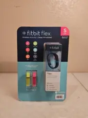 New Sealed Fitbit Flex Wireless Fitness Activity Tracker Black+2 Bands
