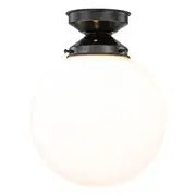 Period Lighting Ceiling Black DIY Batten Fix Lights Traditional Sphere Glass Inspirations