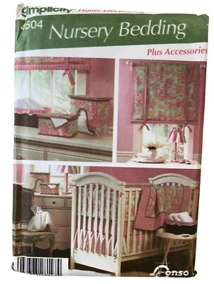 Simplicity Sewing Pattern 4504 Nursery Bedding Accessories Curtains Blanket