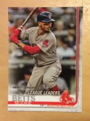 2019 Topps 582 Montgomery Boston Red Sox Mookie Betts League Leader Ave. #312 SP