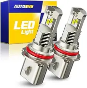 AUTOONE HB5/9007 Fog Light Bulbs, 26,000LM White 6000K with Cooling Fan, Brighter Halogen Replacement, Plug & Play, IP67 Waterproof, Quick Installation, Universal Fit for Cars/Trucks/SUVs, Pack of 2