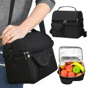 Insulated Lunch Bag Cooler Tote Bag with Shoulder Strap