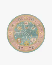 185' Round | Machine Washable Runner Rug | Kid & Pet Friendly | Indoor Rug | Jemima Multicolour Rug | Ruggable