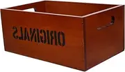 Cabilock Box Wooden Storage Box Desk Bins Office Table Antique Storage Crate Wood Basket for Large Storage Basket Office Storage Organizer Sundries Storage Container Wood Crate Brown