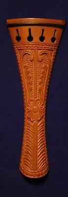 Elegant Handmade Carved Boxwood violin tailpiece . French Mod #53