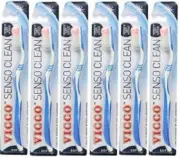 Vicco Senso Clean Comfortable Soft Tooth Brush Pack Of 6 ( Color Assorted )