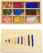 New Sky Enterprises Montessori Checker Board Beads Early Development Mathematics Material for Kids Wooden Toy