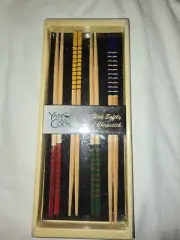 Vintage Martin Yan Bamboo Chopsticks Yan Can Cook Wok Softly Carry A Chopstick