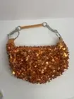 Nicole Lee Orange Sequin Purse Shoulder Bag Sequins