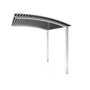 Exterior Life 6.0m Miami Curved Pearl White/Black Pergola