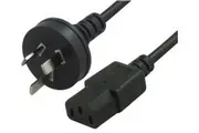 Hypertec AU Power Cable 2m - Male Wall 240v PC to Power Socket 3pin to IEC 320-C13 for Notebook/ AC Adapter Black AU Certified OEM Pack