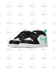 Kids Nike Air Jordan 1 Low Alt TD White Black Teal Green DR9747-131 Sneaker