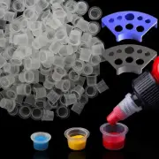 Tatoo Ink Caps Kit - 500pcs Tattoo Ink Cups Mixed Size with 2pcs Tattoo Ink H...