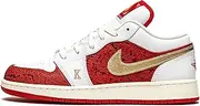 [Nike] Jordan Youth Air Jordan 1 Low SE GS DJ5186 100 Spades - Size 4Y White/Metallic Gold