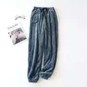 Winter Clothes Men Home Pants Pajama Soft Sleep Pants Trousers Warm Bottoms