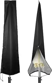 XUNQUCOM Oxford Fabric Umbrella Covers, Waterproof Patio Parasol Covers with Storage Zipper Bag Fits 7ft to 11ft Umbrellas for Outdoor Market Umbrellas