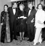 Ava Gardner with Gregory Peck and his wife Veronique Passani arri - Old Photo