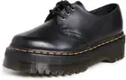 Dr. Martens Unisex 1461 Quad 3-Eye Shoe Polished Smooth Leather, Black, UK