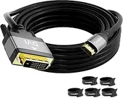 HDMI to DVI Cable 15FT, Bi-Directional DVI to HDMI Male to Male Cord, HDMI A to DVI-D Adapter, Gold-plated Connectors, Aluminum Shells, 1080P, for Computer, Monitor, Projector, Raspberry Pi, Xbox, PS3