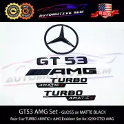 GT53 AMG TURBO 4MATIC+ Plus Star Emblem Black Badge Combo Set for Mercedes X290