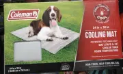 Coleman Pet Dog Cooling Mat 24"x30” Non Toxic Self Cooling Gel Gray