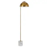 Ortega White Antique Gold Dome Floor Lamp