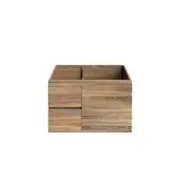 Forme Mont Albert 750 Wallhung Walnut Vanity - Left Hand Drawers