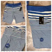 RVCA Men’s Size 30 Board Short Swim Surf Trunks Going Up Stretch Blue White NEW