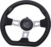 ULTECHNOVO Pu Racing Steering Wheel for Go-kart Modification Accessory Easy Installation Fit for Utvs and More